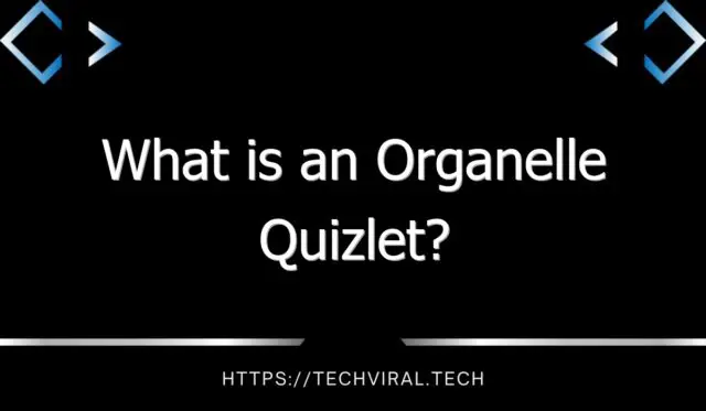 what is an organelle quizlet 10020