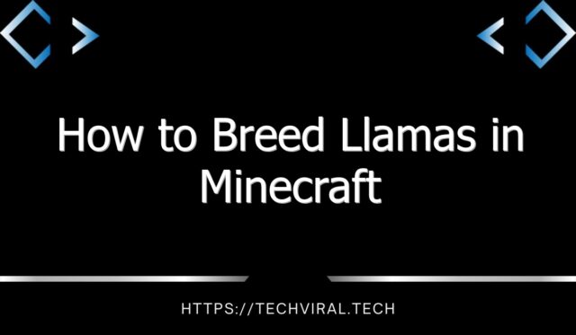 how to breed llamas in minecraft 13384