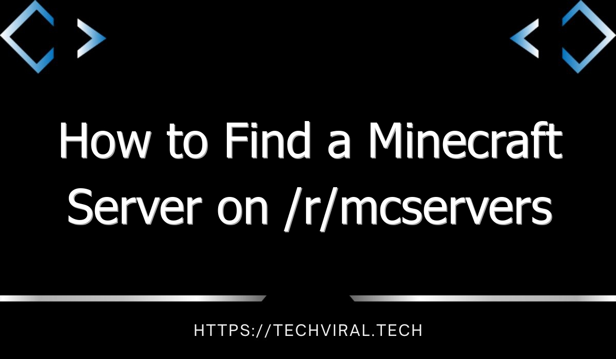 how to find a minecraft server on r mcservers 12039