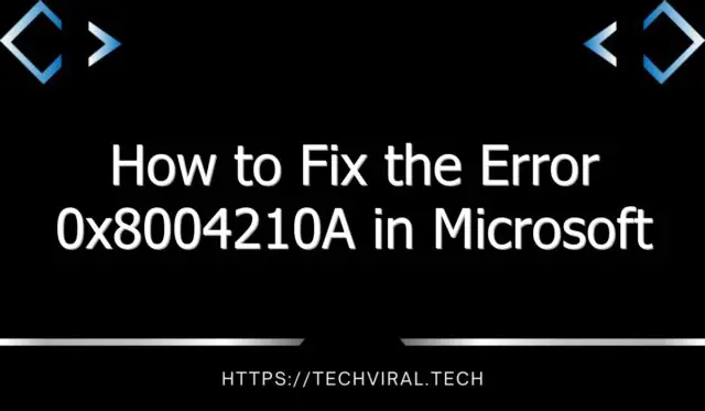 how to fix the error 0x8004210a in microsoft outlook 12197