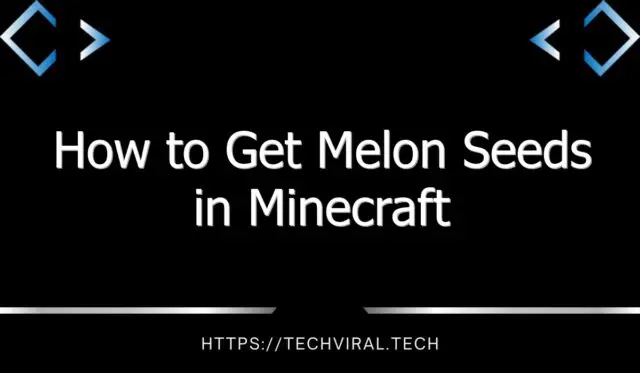 how to get melon seeds in minecraft 13402