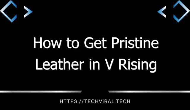 how to get pristine leather in v rising 13984