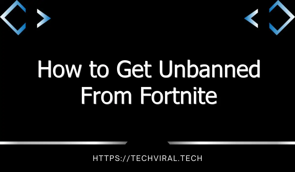 how to get unbanned from fortnite 13178