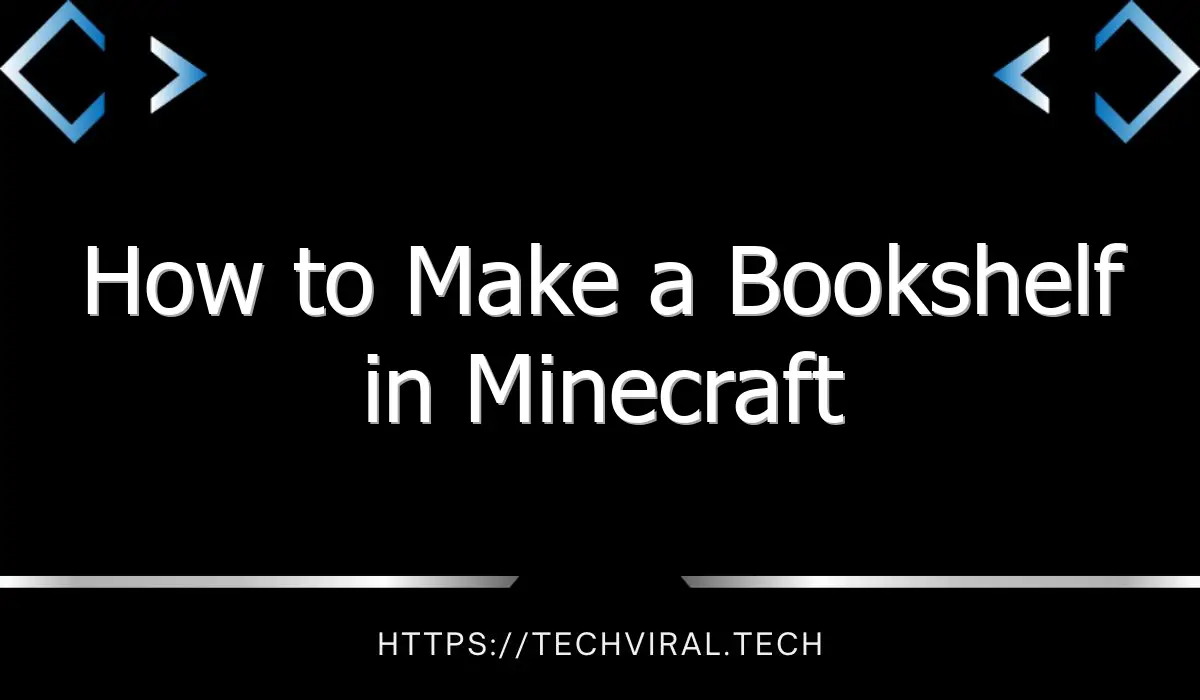 how to make a bookshelf in minecraft 13416