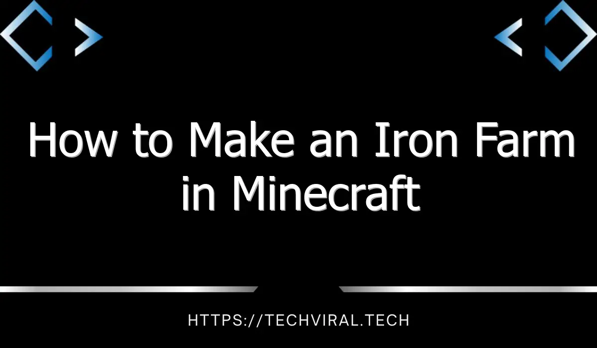 how to make an iron farm in minecraft 13441