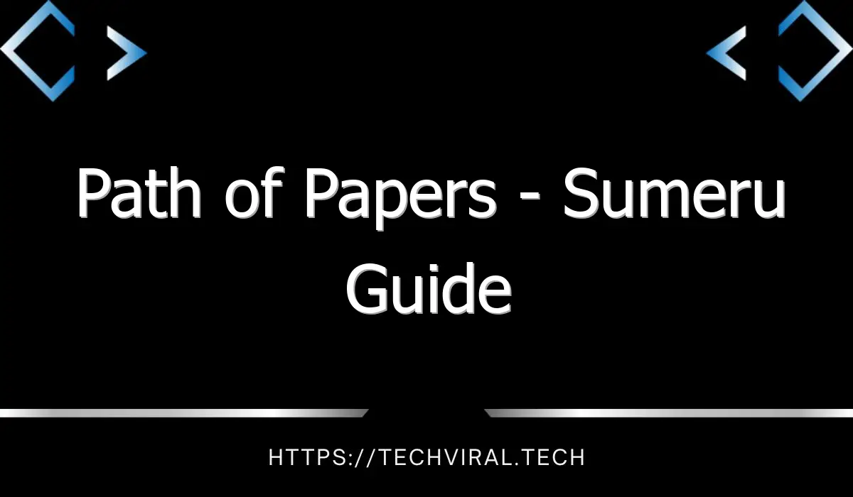 path of papers sumeru guide 13378