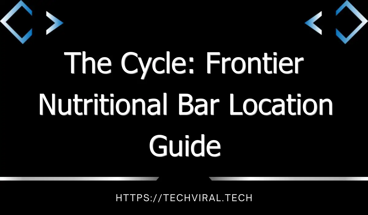 the cycle frontier nutritional bar location guide 13694
