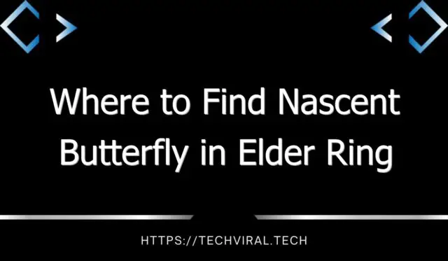 where to find nascent butterfly in elder ring 13120