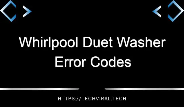 whirlpool duet washer error codes 14794