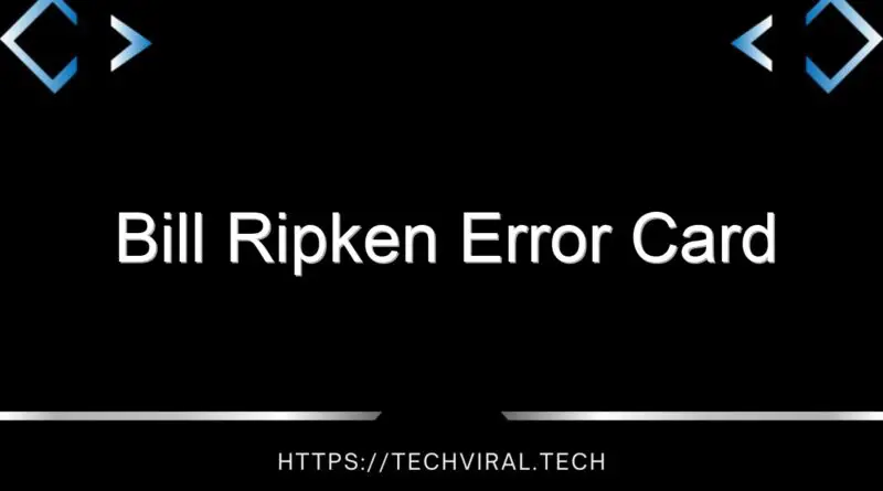bill ripken error card 14618