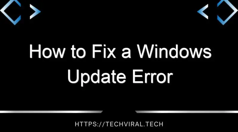 how to fix a windows update error 14728