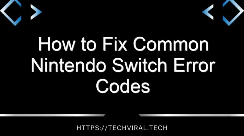 how to fix common nintendo switch error codes 14570