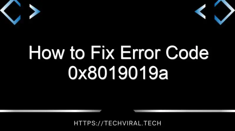 how to fix error code 0x8019019a 14656
