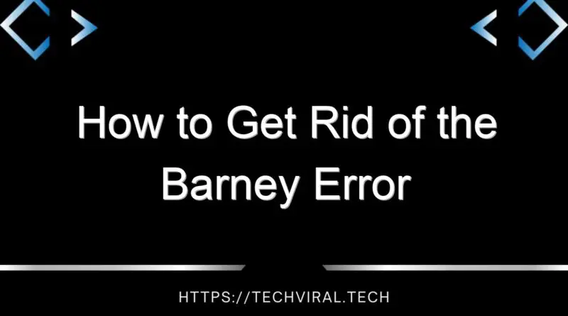 how to get rid of the barney error 14646